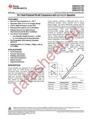 SN65HVD1781DG4 datasheet  